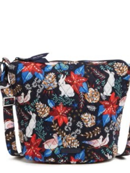 Vera Bradley Handbags - Vera Bradley Bucket Crossbody Bag in Winter Forest